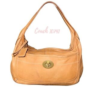 Vintage Coach 10741 Ergo Hobo Bag One Shoulder Bag Tan Brown Leather